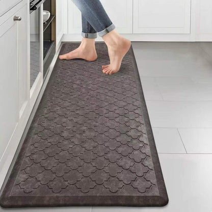 Kitchen Mat Cushioned anti Fatigue Comfort Floor Mat Oversized 20"X60" Waterproof Non Slip Kitchen Rug Runner Laundry Room Rug Floor Carpet Heavy Duty Comfort Standing Mat Pads, Brown