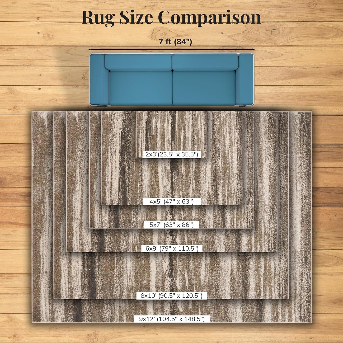 Lagos Collection 7501 Beige 5X7 Abstract Area Rug