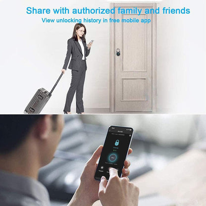 Fingerprint Padlock  Fingerprint Gym Lock for Locker, Biometric Padlock Bluetooth Smart Padlock, Rechargeable Waterproof Lock for Gym Locker, School Locker, Gate, Fence, Shed, Garage (Grey)